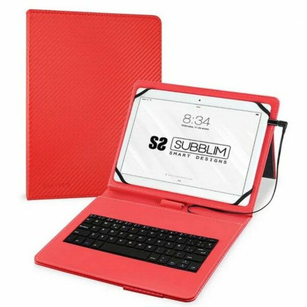 Funda para Tablet y Teclado Subblim SUB-KT1-USB002 Rojo Qwerty Español - Imagen 3