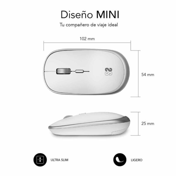 Mini Ratón Óptico Subblim SUBMO-RFM0001 Plateado - Imagen 4