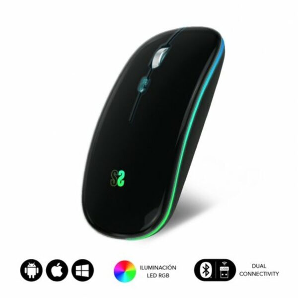 Ratón Ergonómico Óptico Subblim SUBMO-LDFLAT1 Negro 1600 dpi - Imagen 2