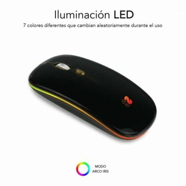 Ratón Ergonómico Óptico Subblim SUBMO-LDFLAT1 Negro 1600 dpi - Imagen 4