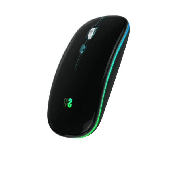 Ratón Ergonómico Óptico Subblim SUBMO-LDFLAT1 Negro 1600 dpi