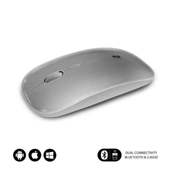 Ratón Bluetooth Inalámbrico Subblim SUBMO-DFLAT22 Acero - Imagen 2