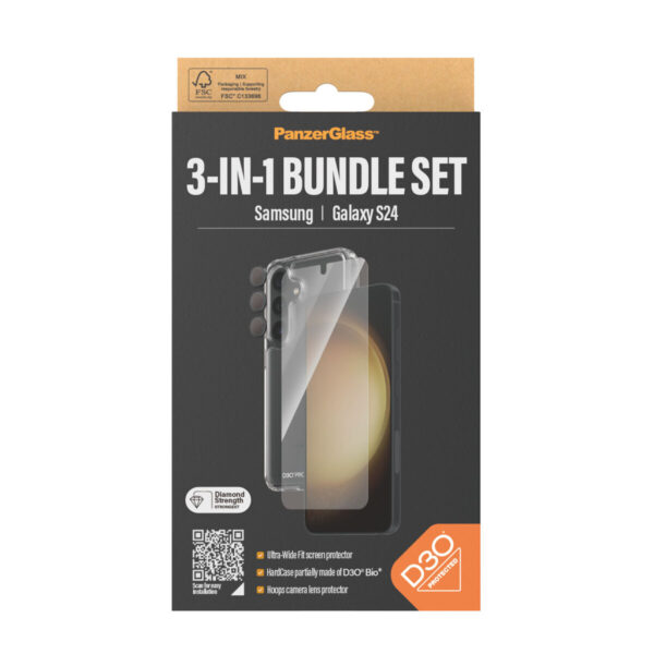 Funda para Móvil Panzer Glass B1210+7350 Transparente Galaxy S24 - Imagen 2