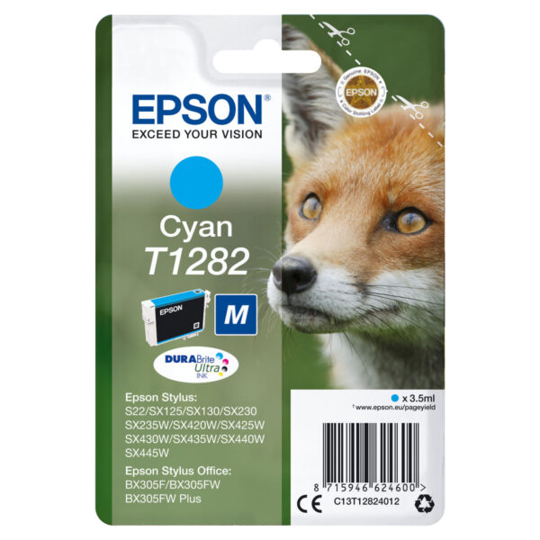 Cartucho de Tinta Original Epson C13T12824012 Cian