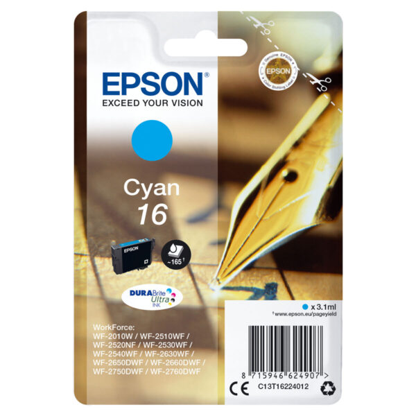 Cartucho de Tinta Original Epson C13T16224012 Cian