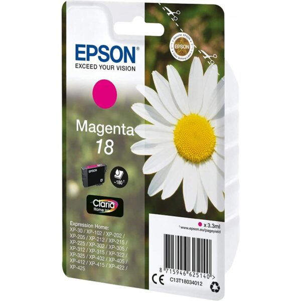 Cartucho de Tinta Original Epson C13T18034012 Magenta - Imagen 3