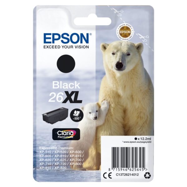 Cartucho de Tinta Original Epson C13T26214012 Negro - Imagen 2