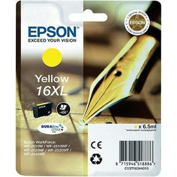 Cartucho de Tinta Original Epson DURABRITE ULTRA INK - Nº16XL Amarillo (10 Unidades) - Imagen 2