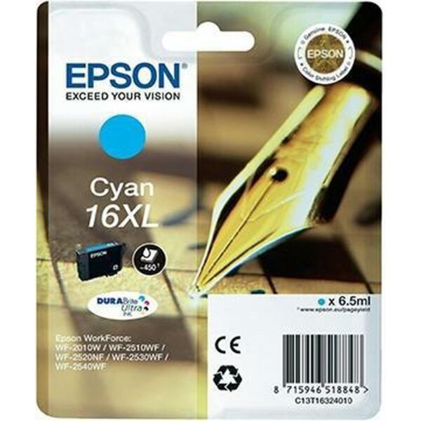 Cartucho de Tinta Original Epson DURABRITE ULTRA INK - Nº16XL Cian (10 Unidades) - Imagen 2