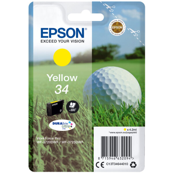 Cartucho de Tinta Original Epson C13T34644010 Amarillo - Imagen 2