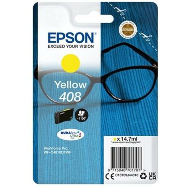 Cartucho de Tinta Original Epson 408 Amarillo Negro