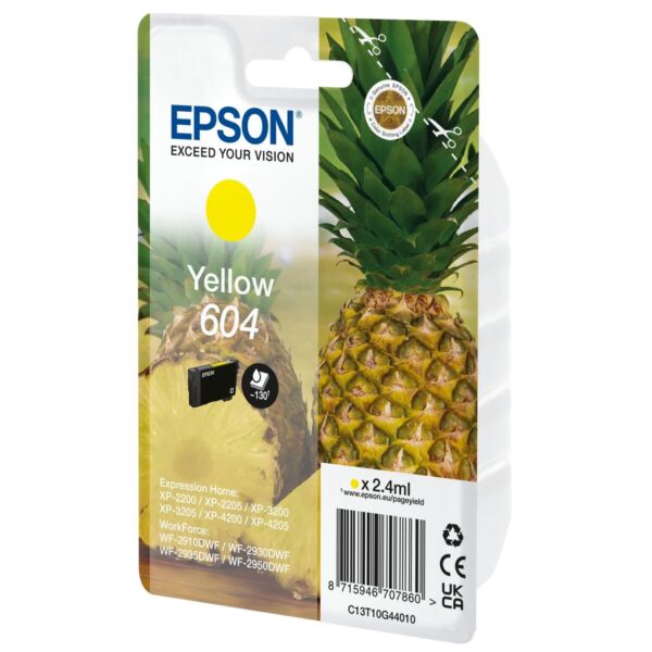 Cartucho de Tinta Original Epson 604 Amarillo - Imagen 2