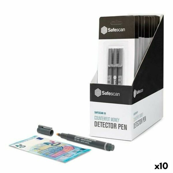 Bolígrafo Detector de Billetes Falsos Safescan 10 Unidades