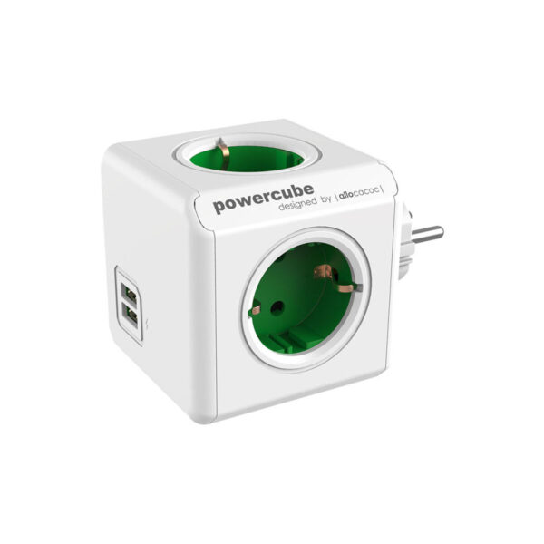 Regleta Enchufes Cubo Allocacoc Powercube Original 1202 USB 250 V 16 A - Imagen 2