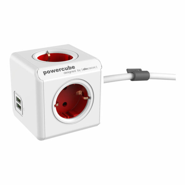 Regleta Enchufes Cubo Allocacoc Powercube Extended 1402 USB 250 V 16 A 1,5 m - Imagen 4
