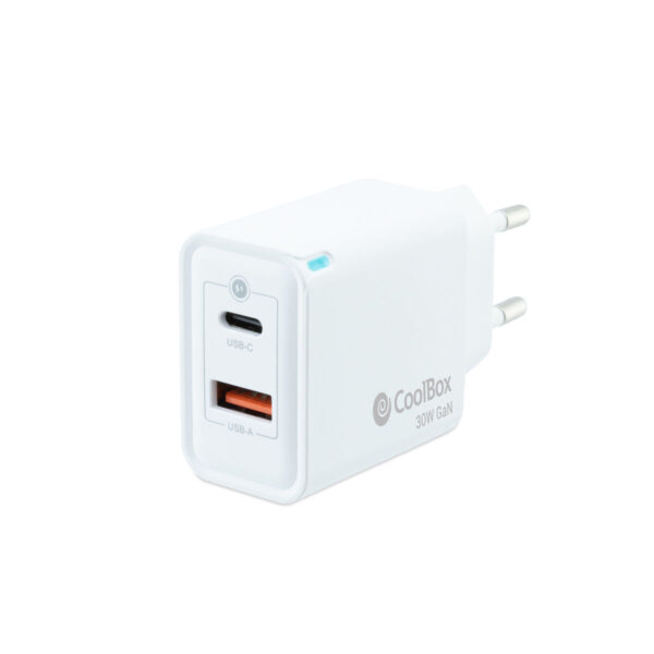 Cargador de Pared CoolBox COO-CUP-30CA Blanco 20 W