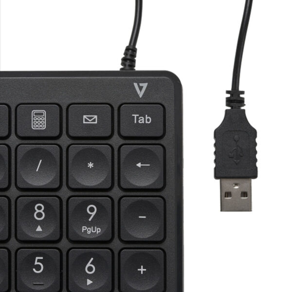 Teclado numérico V7 KP350 Negro - Imagen 2