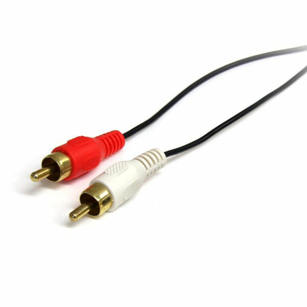 Cable Audio Jack (3,5 mm) a 2 RCA Startech MU3MMRCA Negro - Imagen 3