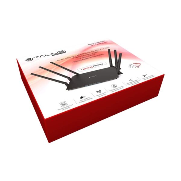 Router Talius RT2100GLAN Negro USB RJ45 Ethernet LAN USB 3.2 USB x 3 Wi-Fi - Imagen 2