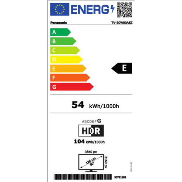 Smart TV Panasonic TV50W80AEZ 50" 4K Ultra HD HDR QLED - Imagen 3