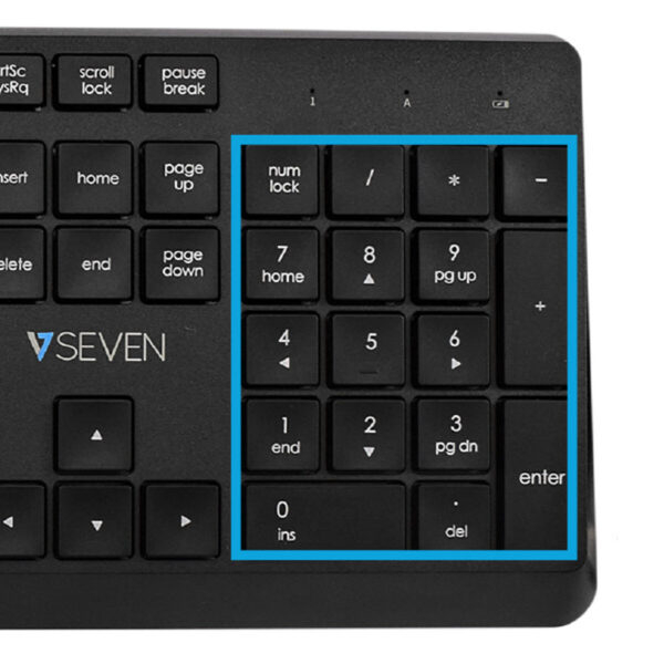 Teclado y Ratón V7 CKW350ES Negro Qwerty Español - Imagen 3