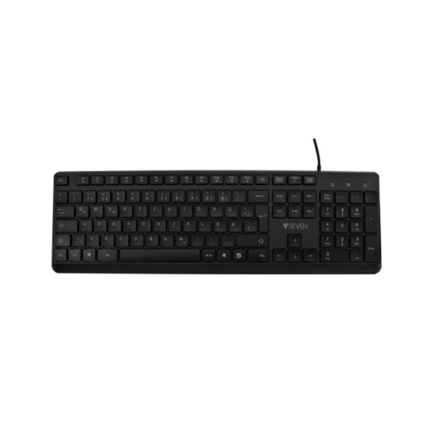Teclado V7 KU350ES Negro Qwerty Español - Imagen 2