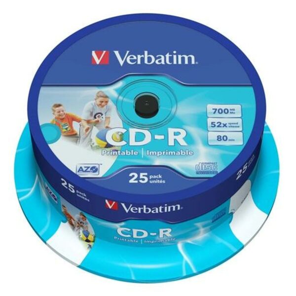 CD-R Verbatim 25 Piezas 700 MB 50 MB/s (8 Unidades) - Imagen 2