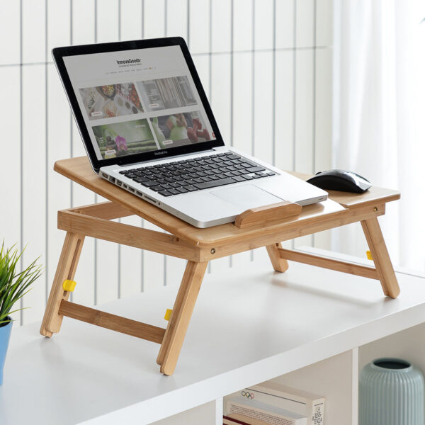 Mesa Plegable Auxiliar de Bambú Lapwood InnovaGoods - Imagen 5