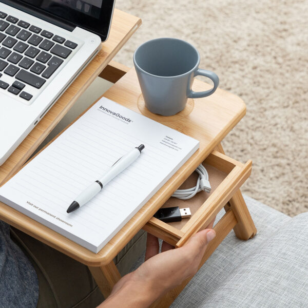 Mesa Plegable Auxiliar de Bambú Lapwood InnovaGoods - Imagen 7