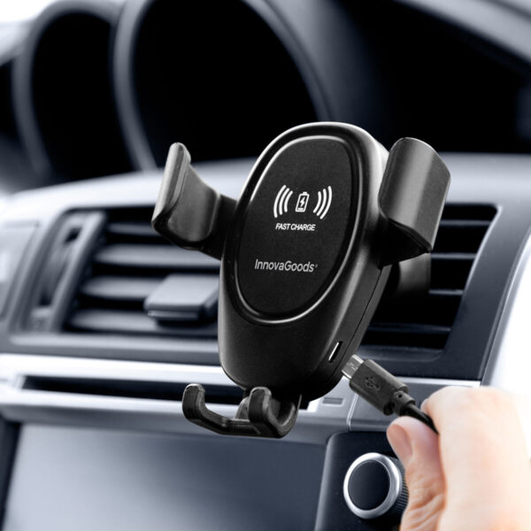 Soporte de Móvil con Cargador Inalámbrico para Coches Wolder InnovaGoods - Imagen 3