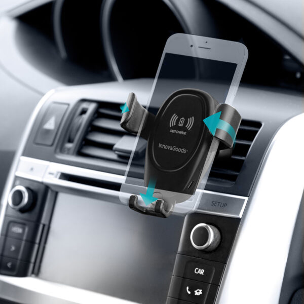 Soporte de Móvil con Cargador Inalámbrico para Coches Wolder InnovaGoods - Imagen 5